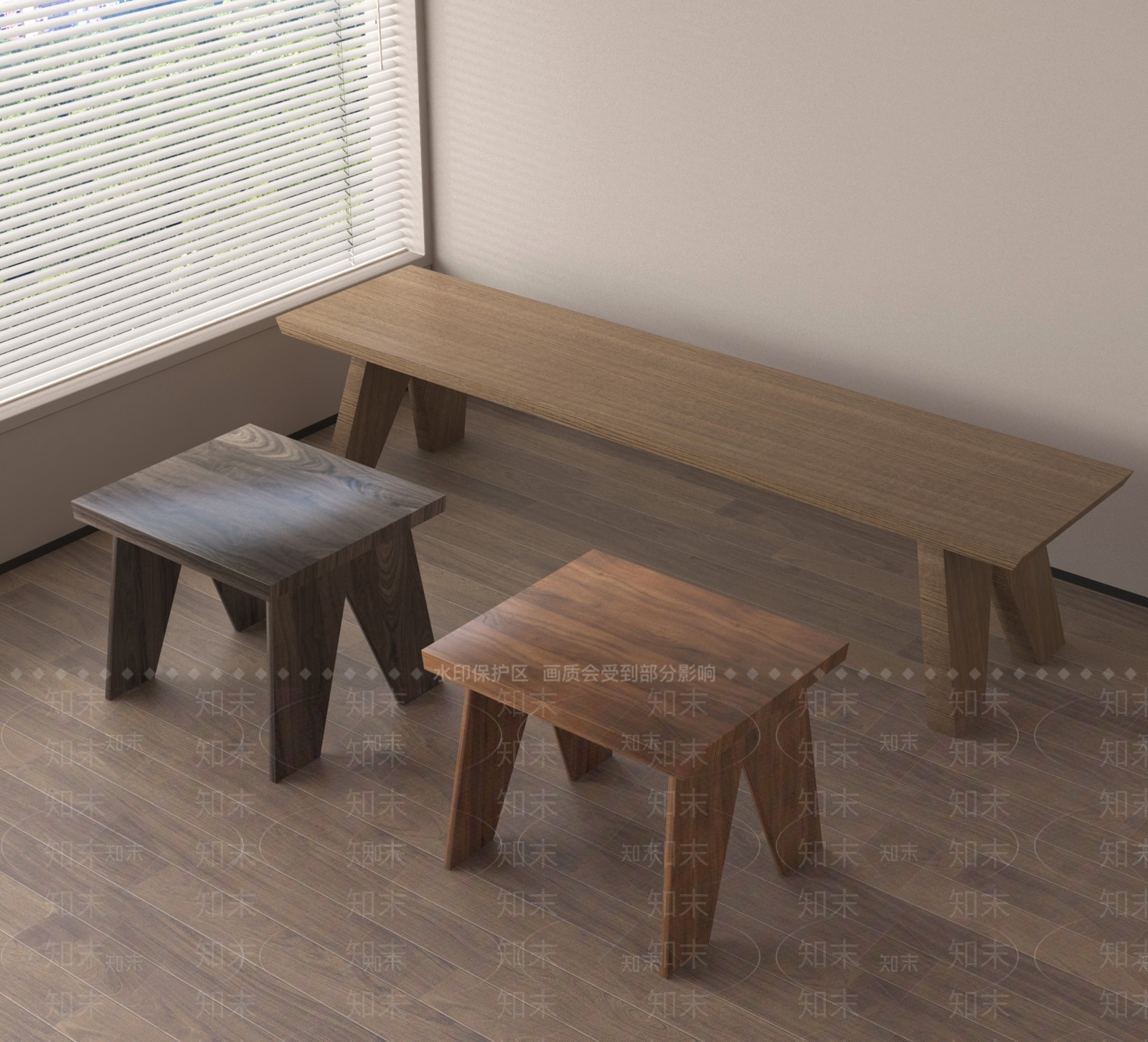 新中式其他凳子3D模型下载【ID:1186308237】
