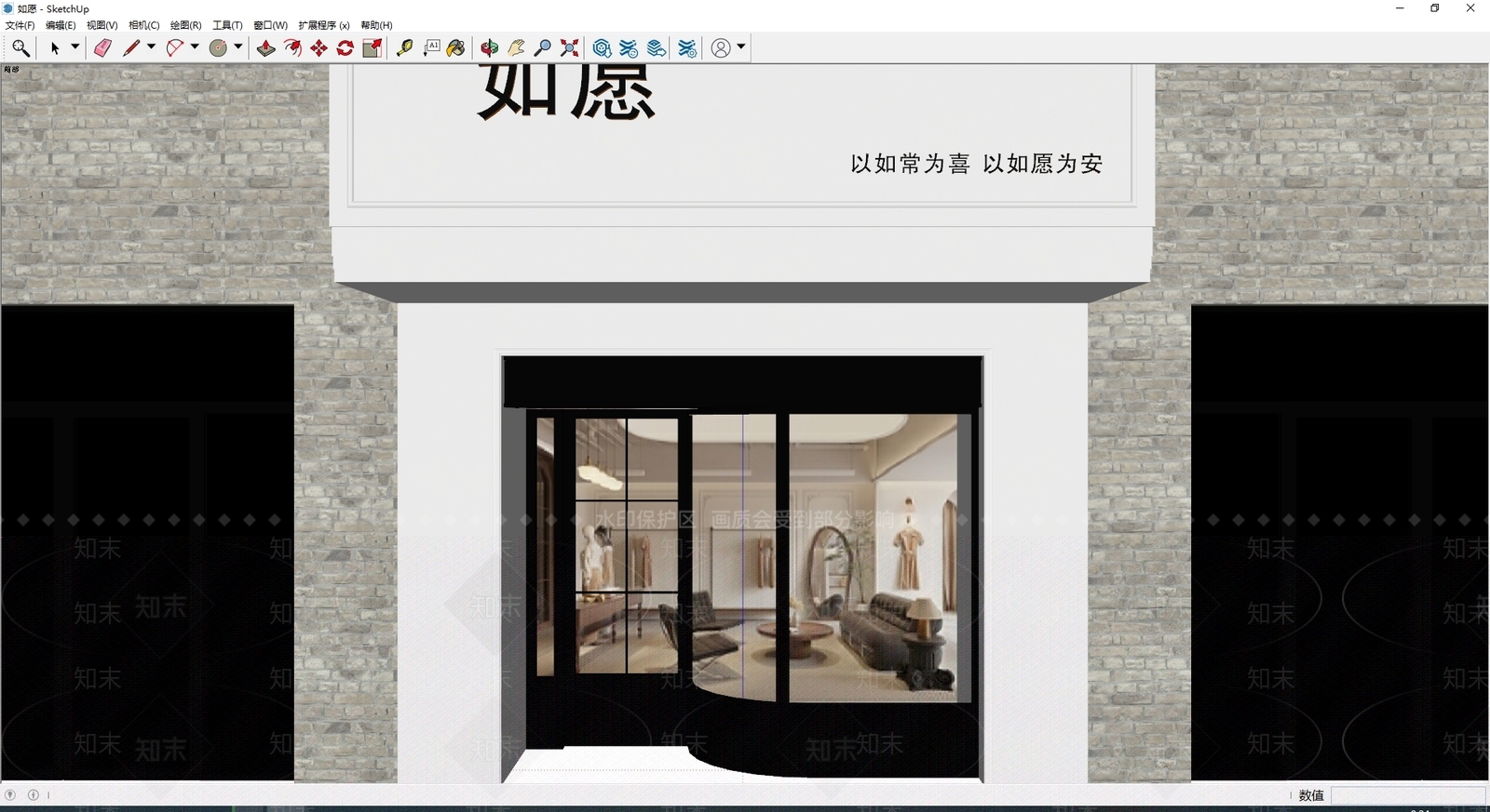 法式门头SU模型下载【ID:1186309887】