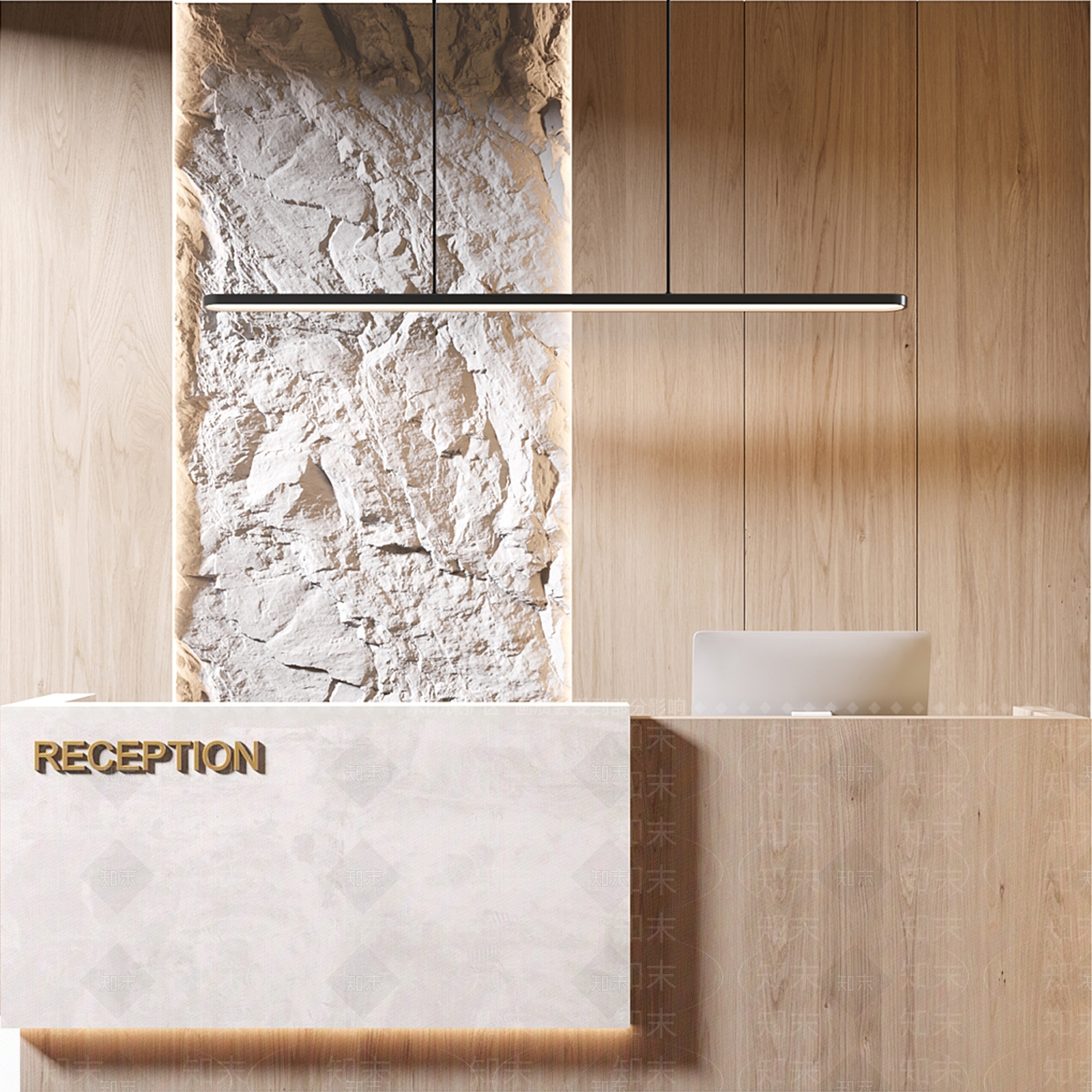 新中式现代前台3D模型下载【ID:1186310600】