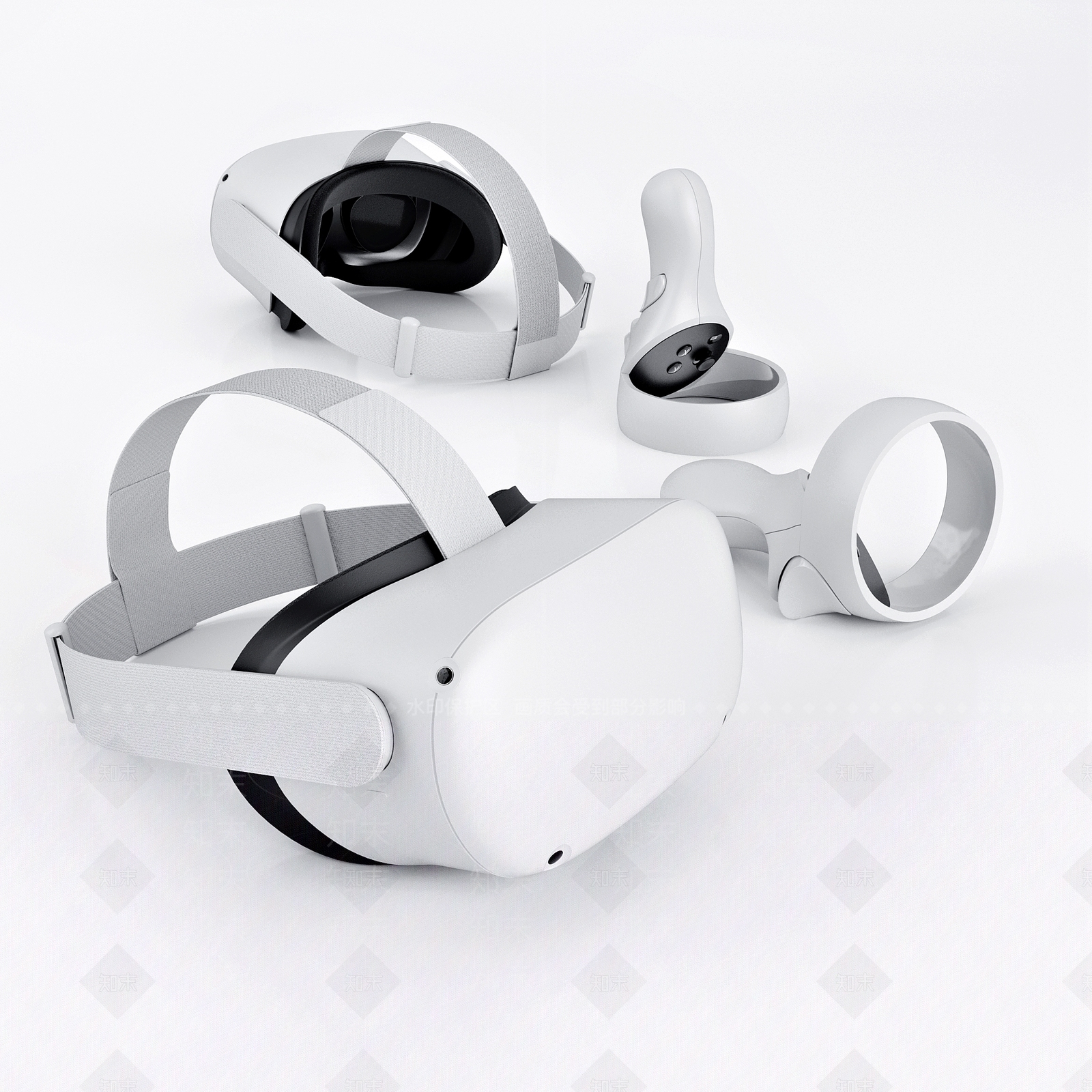 现代vr游戏眼镜手柄3D模型下载【ID:1186318165】