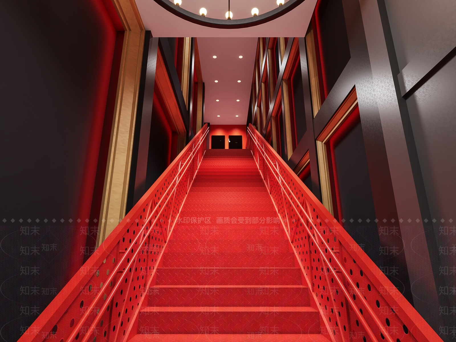 现代楼梯间3D模型下载【ID:1186319747】