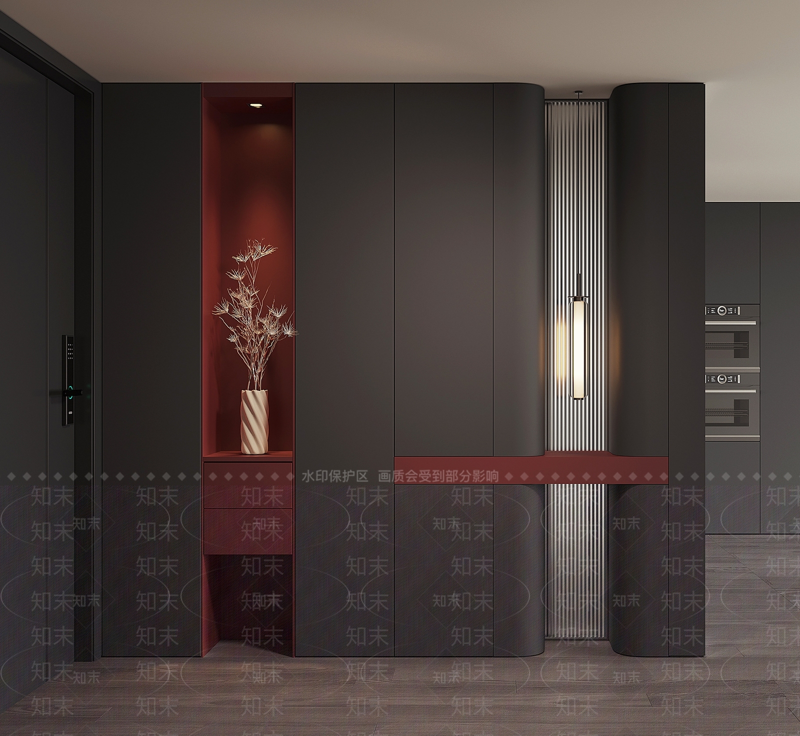 现代鞋柜3D模型下载【ID:1186319651】