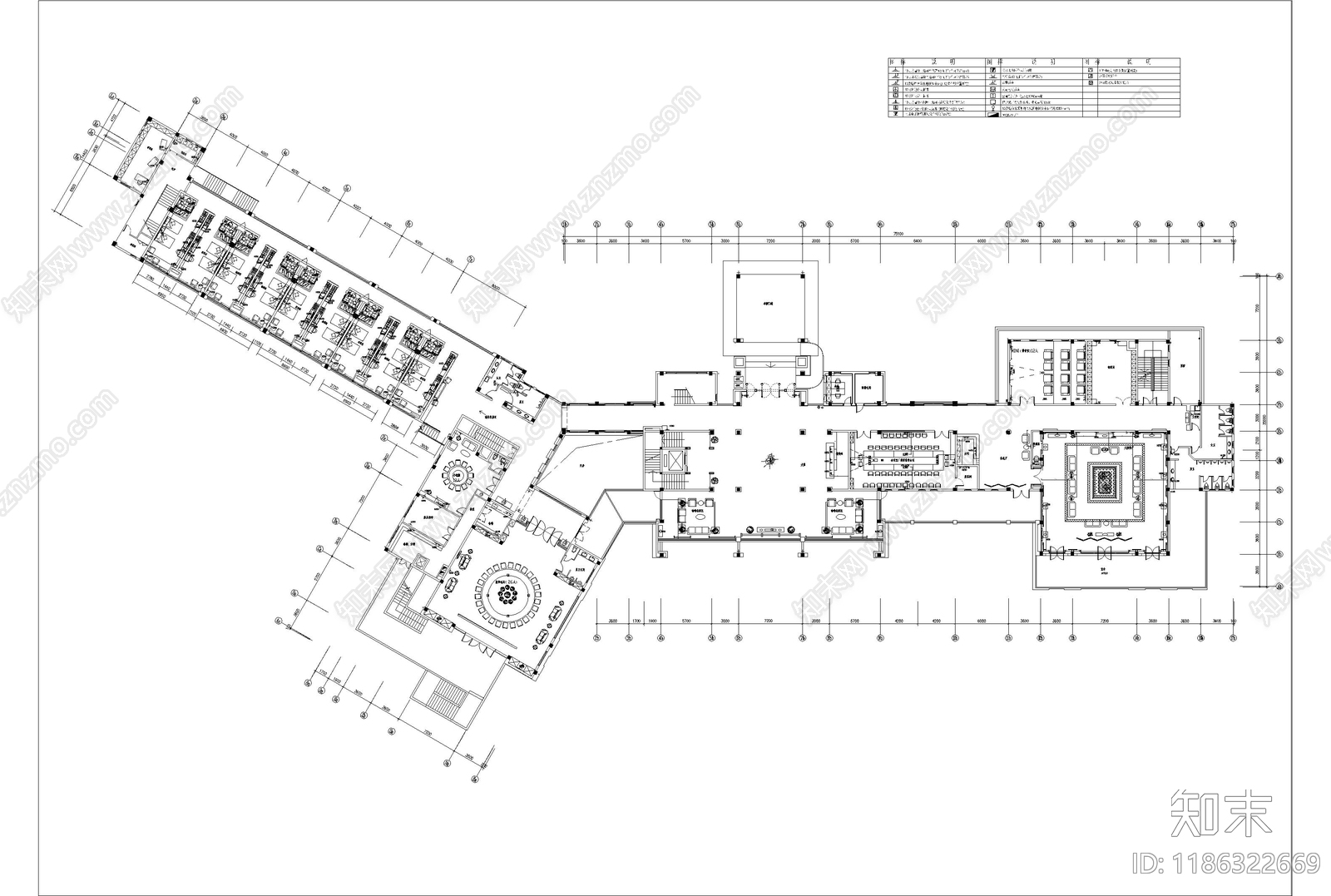 会所cad施工图下载【ID:1186322669】