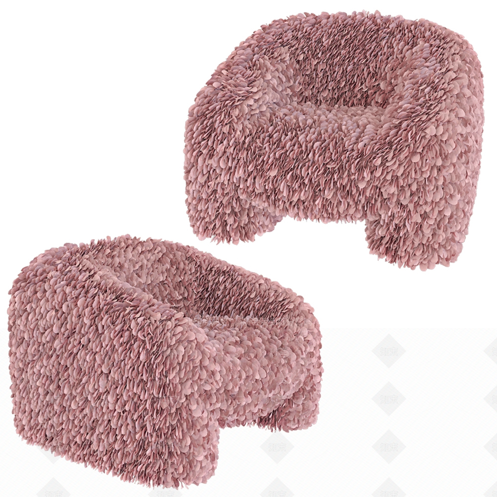 现代扶手椅3D模型下载【ID:1186324980】