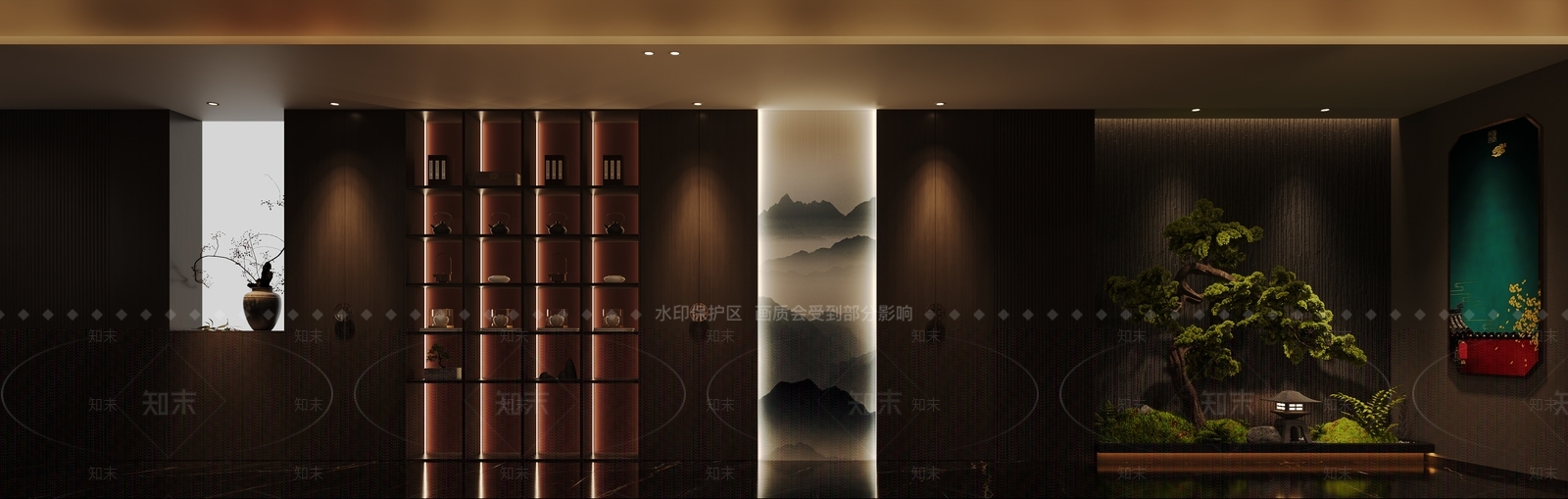 新中式中式其他商业空间3D模型下载【ID:1186325208】
