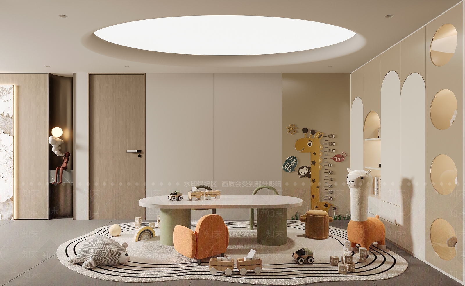 现代儿童娱乐室3D模型下载【ID:1186327717】