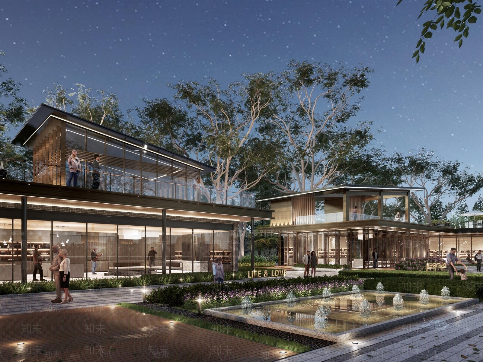 现代餐饮建筑SU模型精品下载_SketchUp模型_知末网