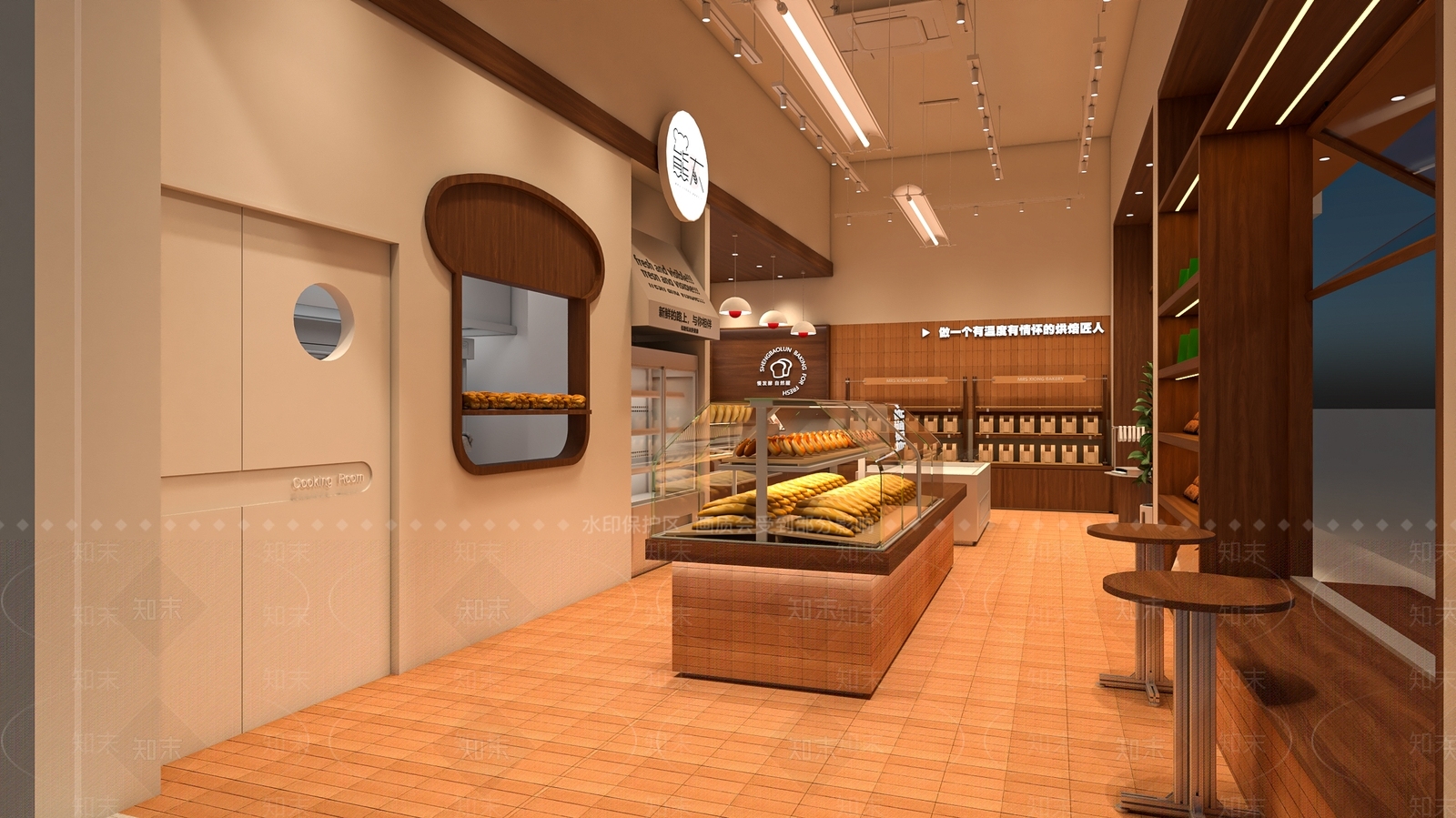 极简侘寂甜品面包店SU模型下载【ID:1186332380】