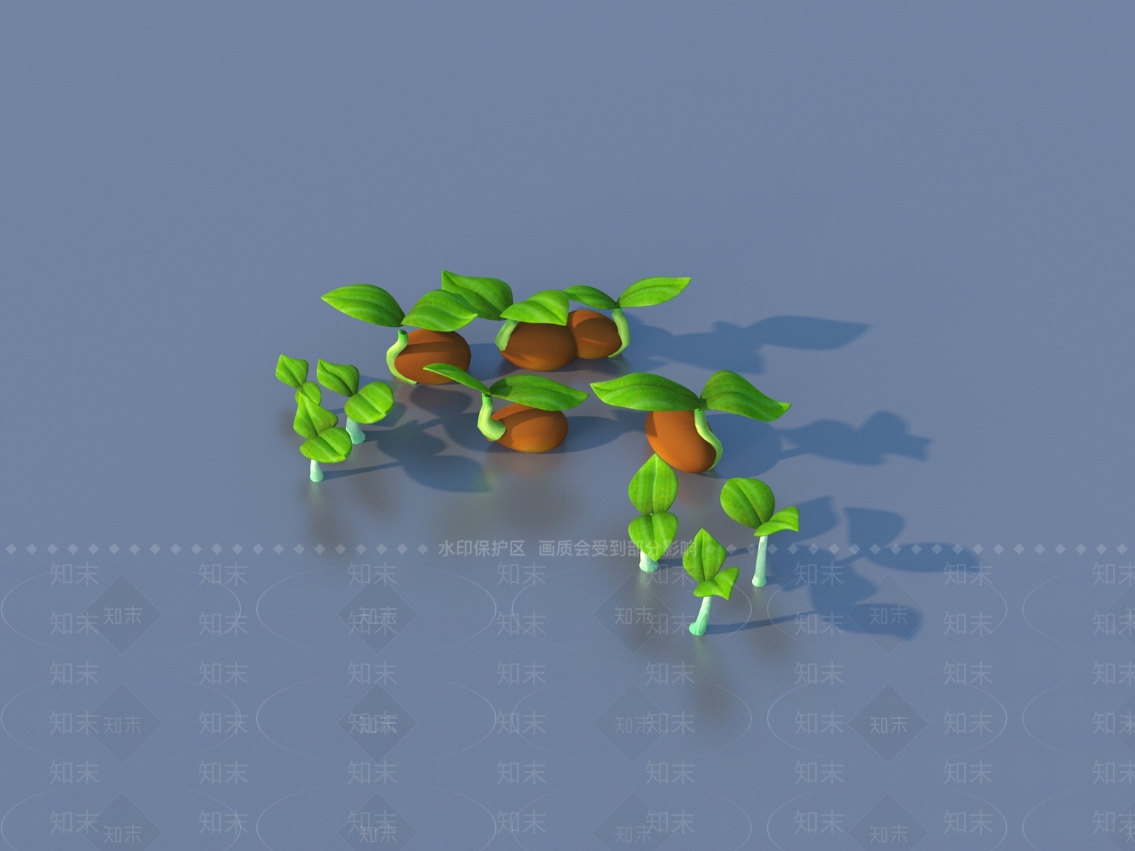 花草组合3D模型下载【ID:1186332611】