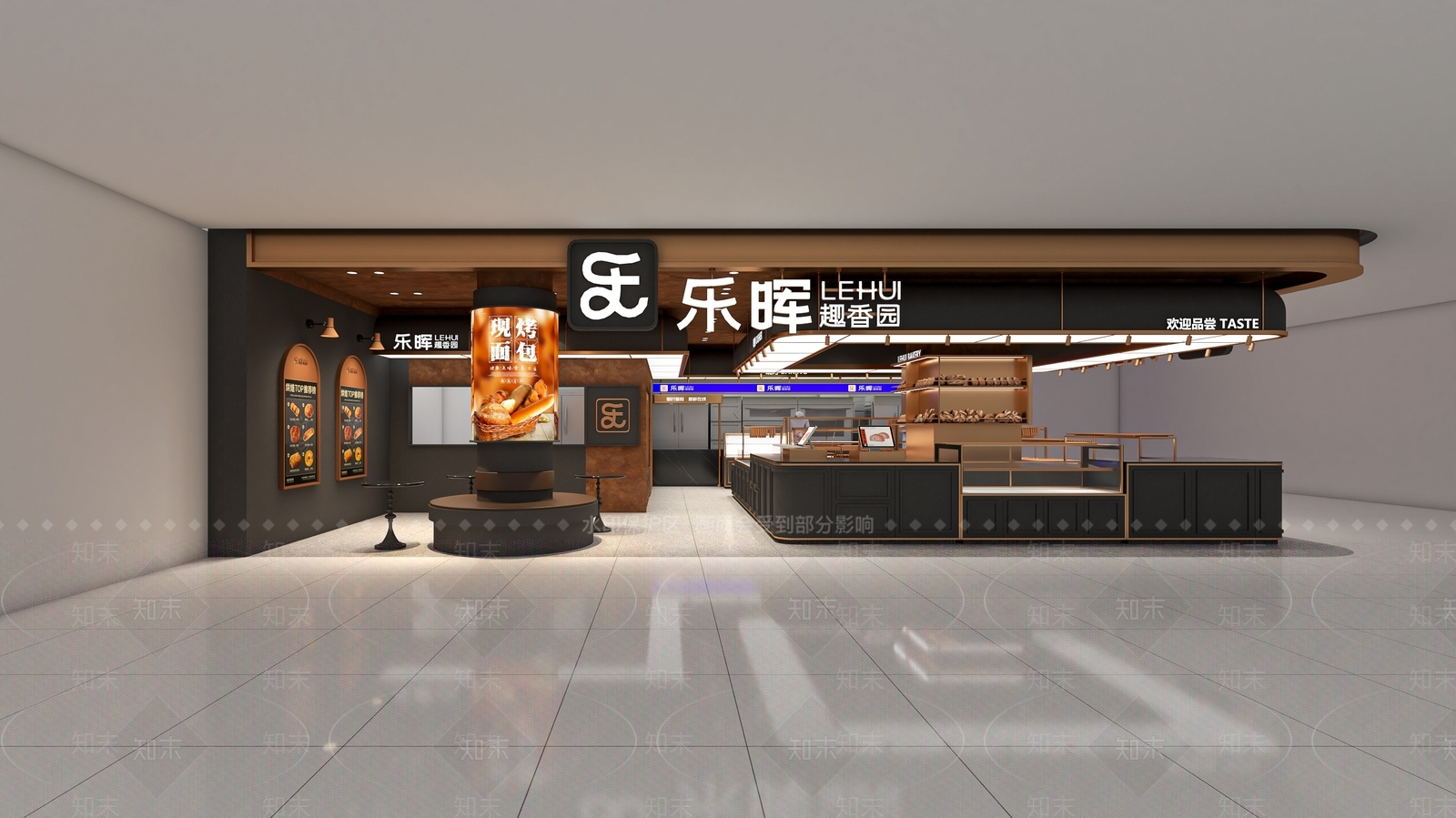 现代轻奢甜品面包店SU模型下载【ID:1186333577】