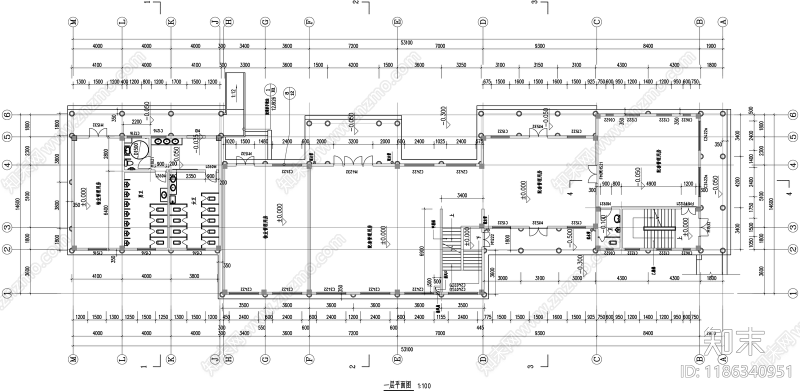 仿古建筑cad施工图下载【ID:1186340951】