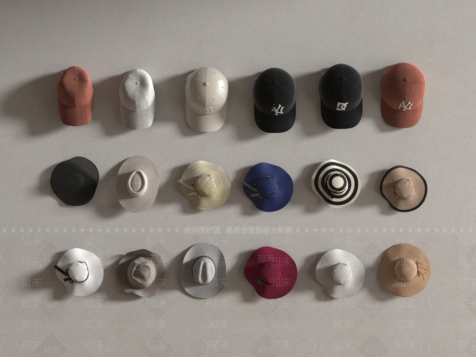 帽子3D模型下载【ID:1186343581】