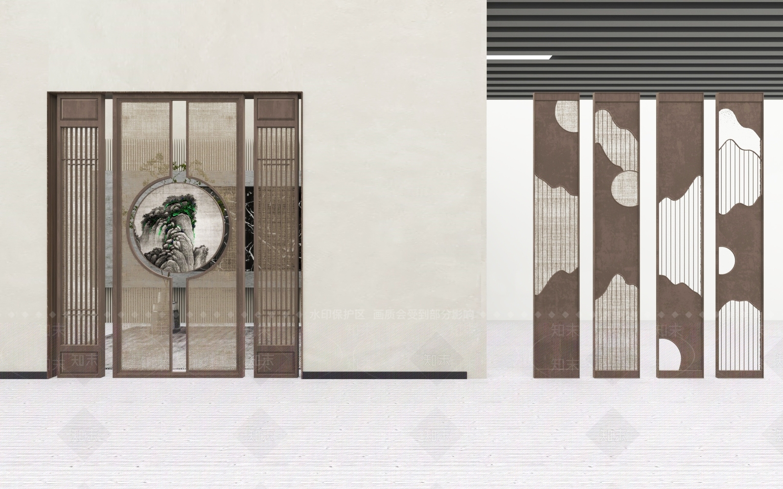 工业屏风SU模型下载【ID:1186344104】