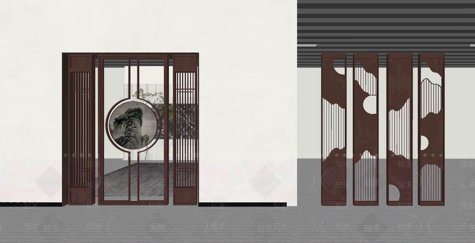 工业屏风SU模型下载【ID:1186344104】