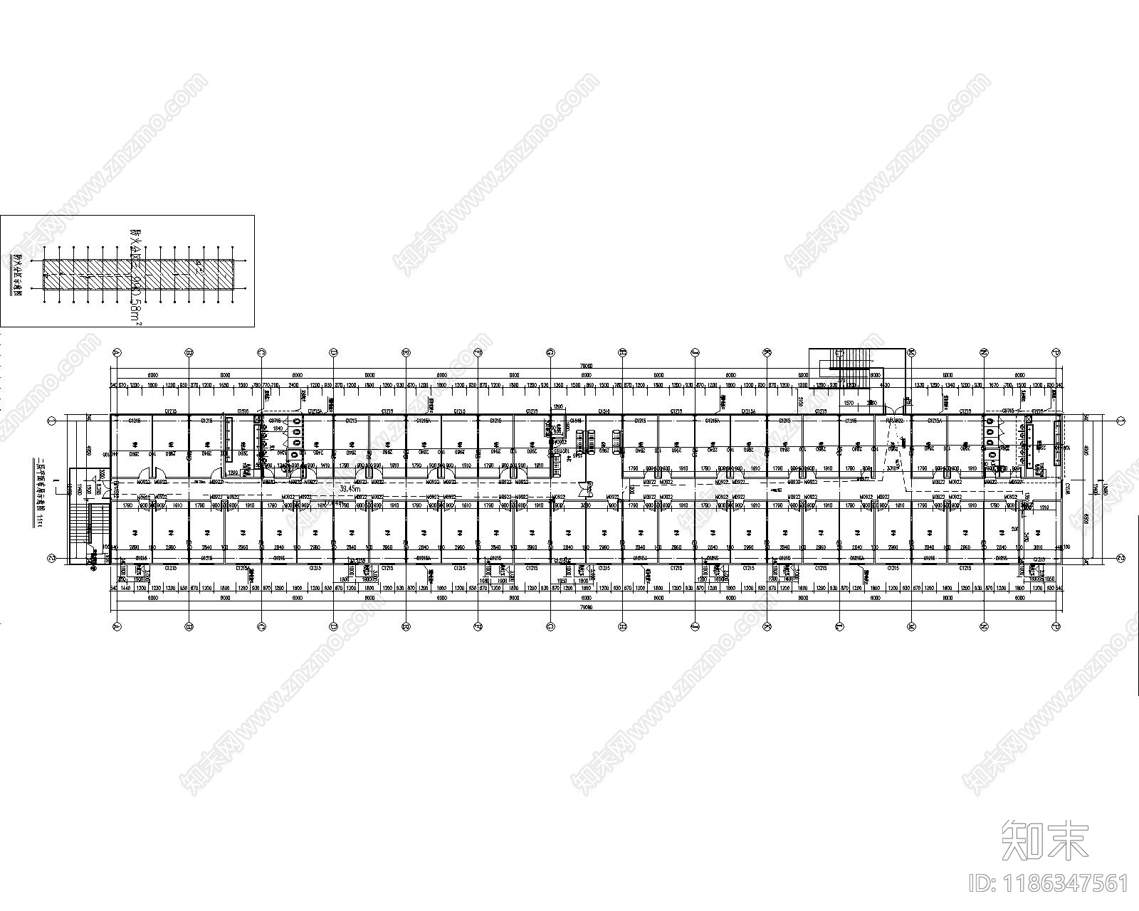 现代产业园建筑cad施工图下载【ID:1186347561】
