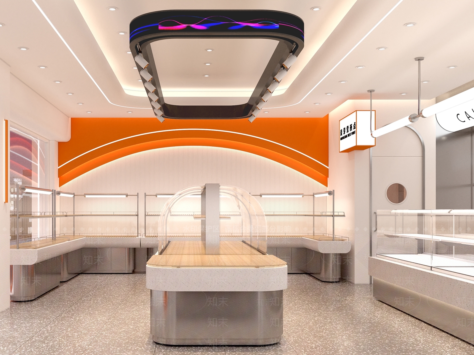 现代轻奢甜品面包店3D模型下载【ID:1186350093】