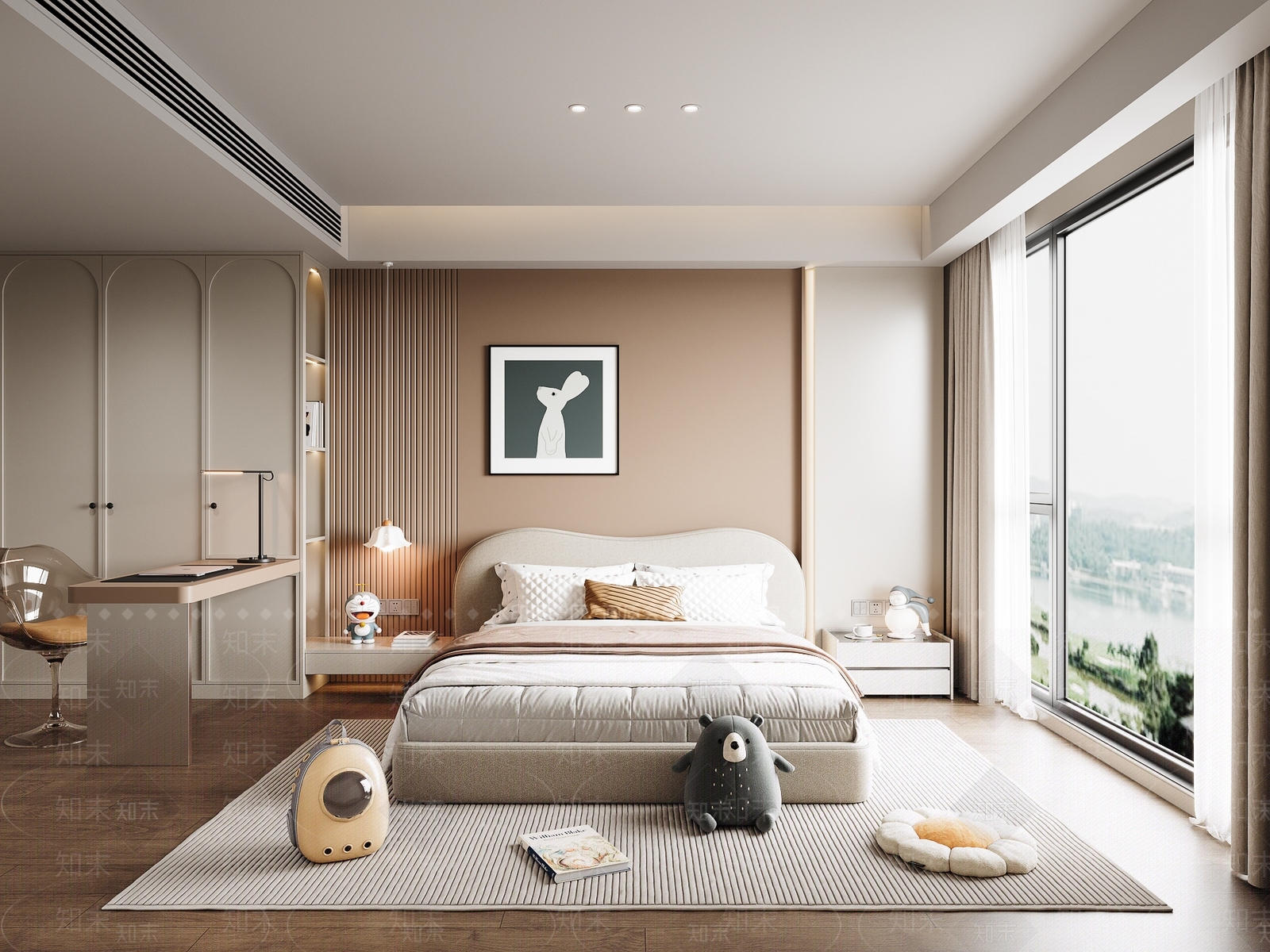 现代女孩房3D模型下载【ID:1186350633】
