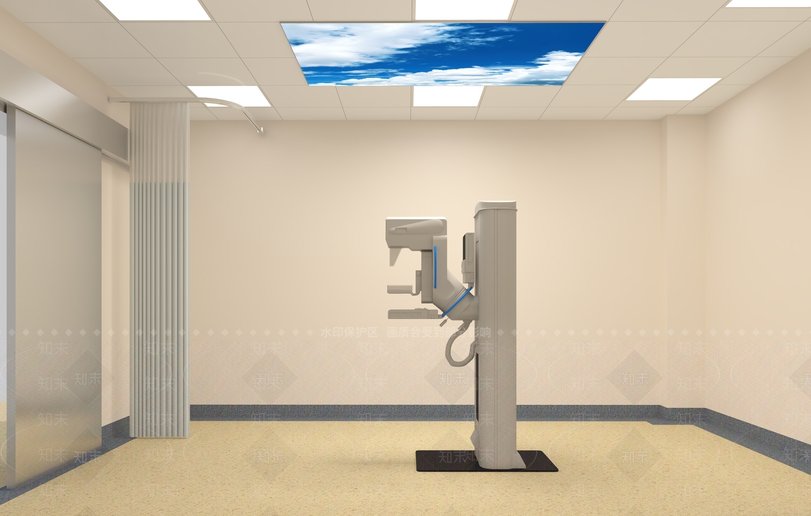 现代医院3D模型下载【ID:1186351464】