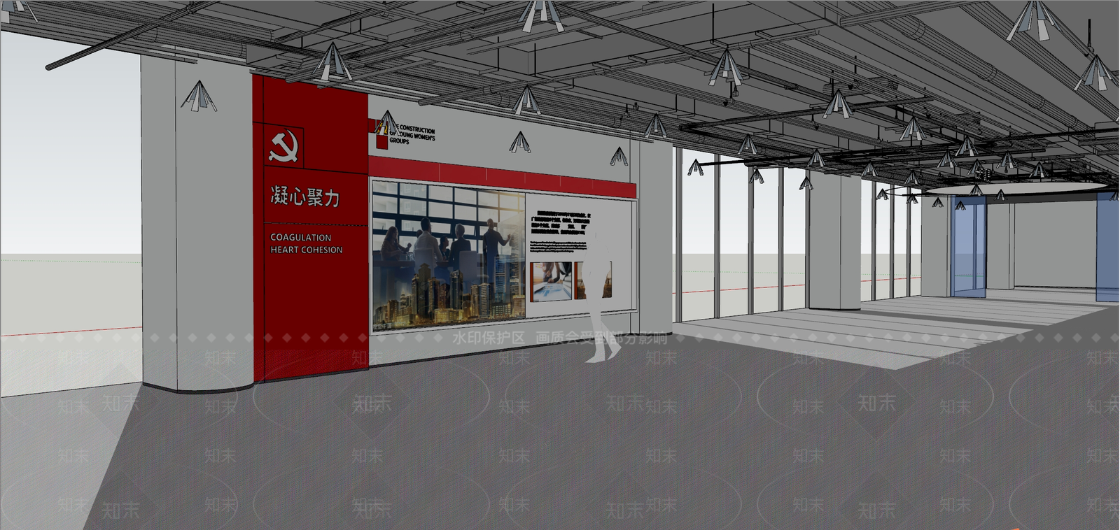现代简约其他文化空间SU模型下载【ID:1186351526】