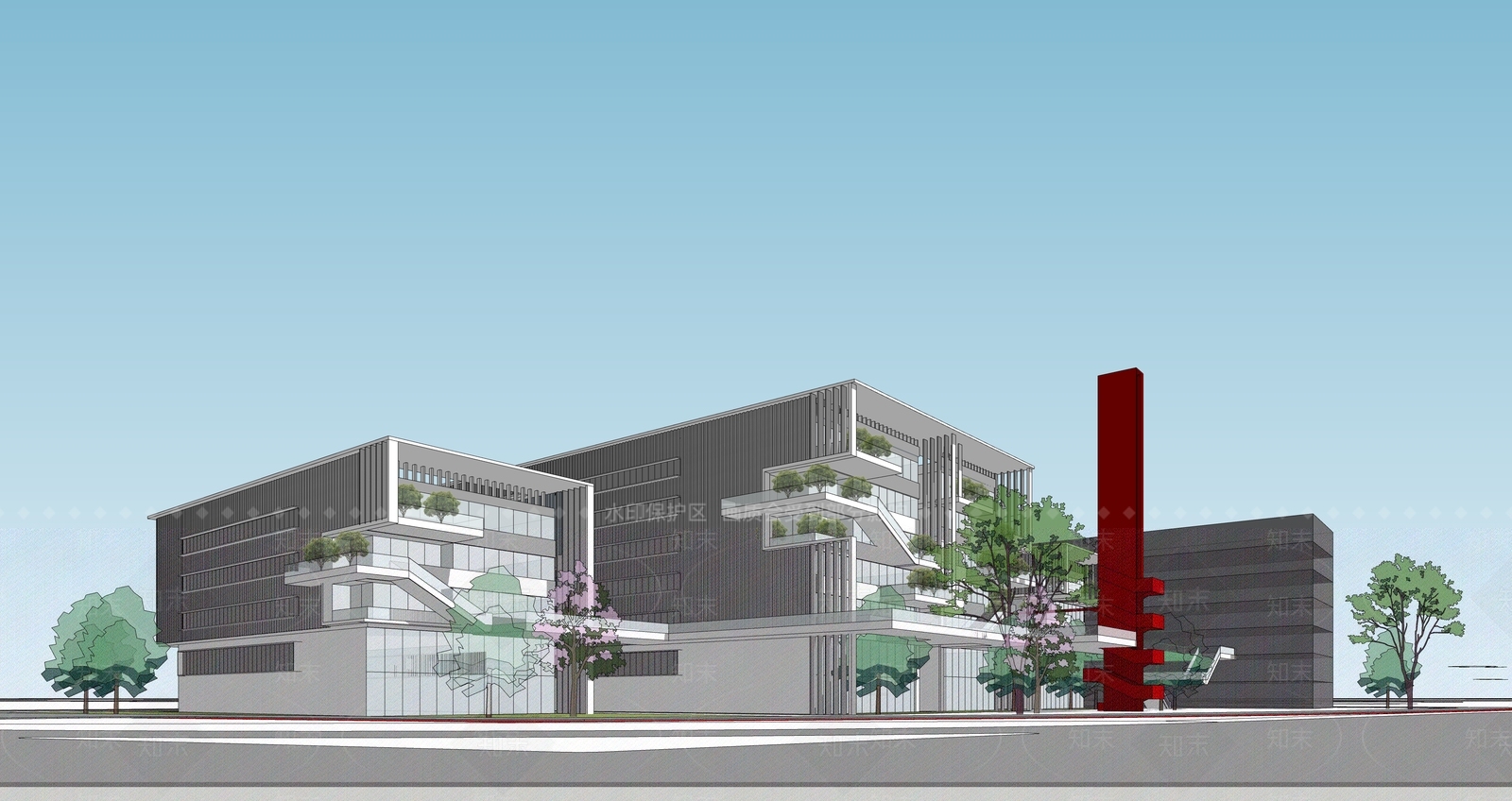 现代简约其他工业建筑SU模型下载【ID:1186352105】