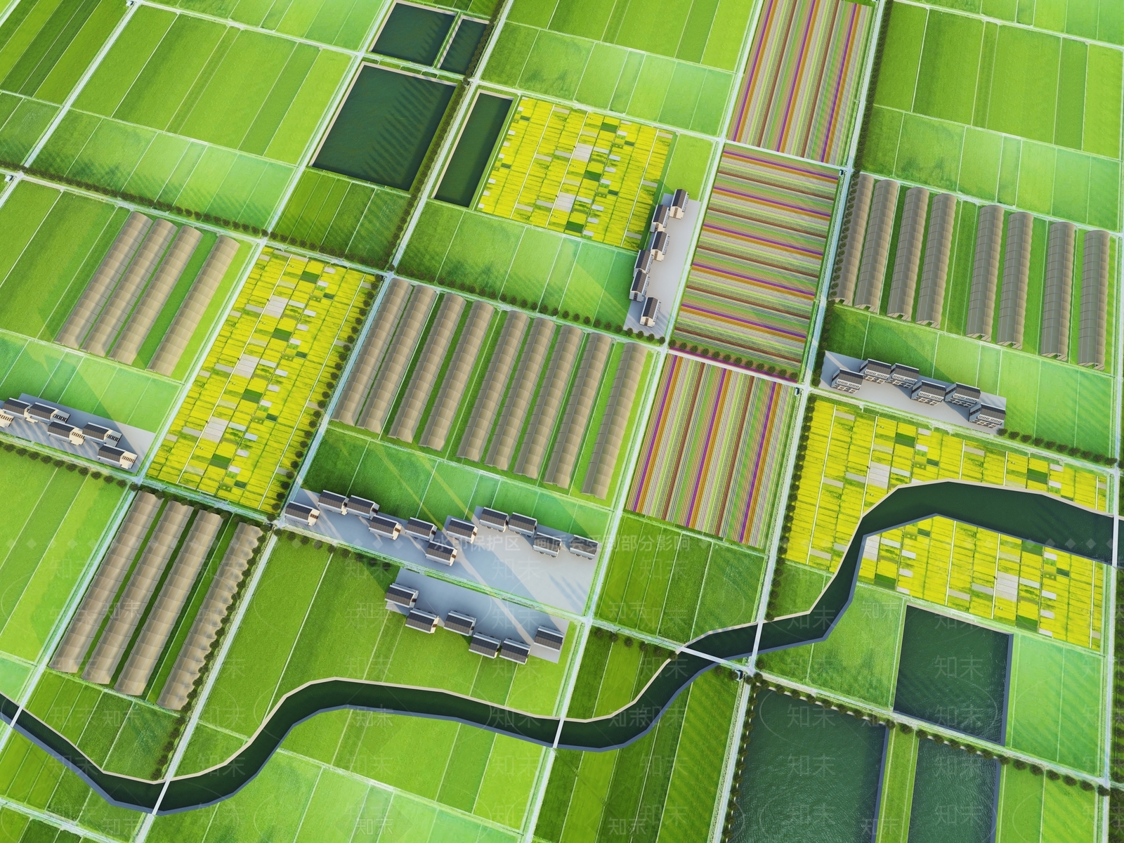 现代农场SU模型下载【ID:1186353169】