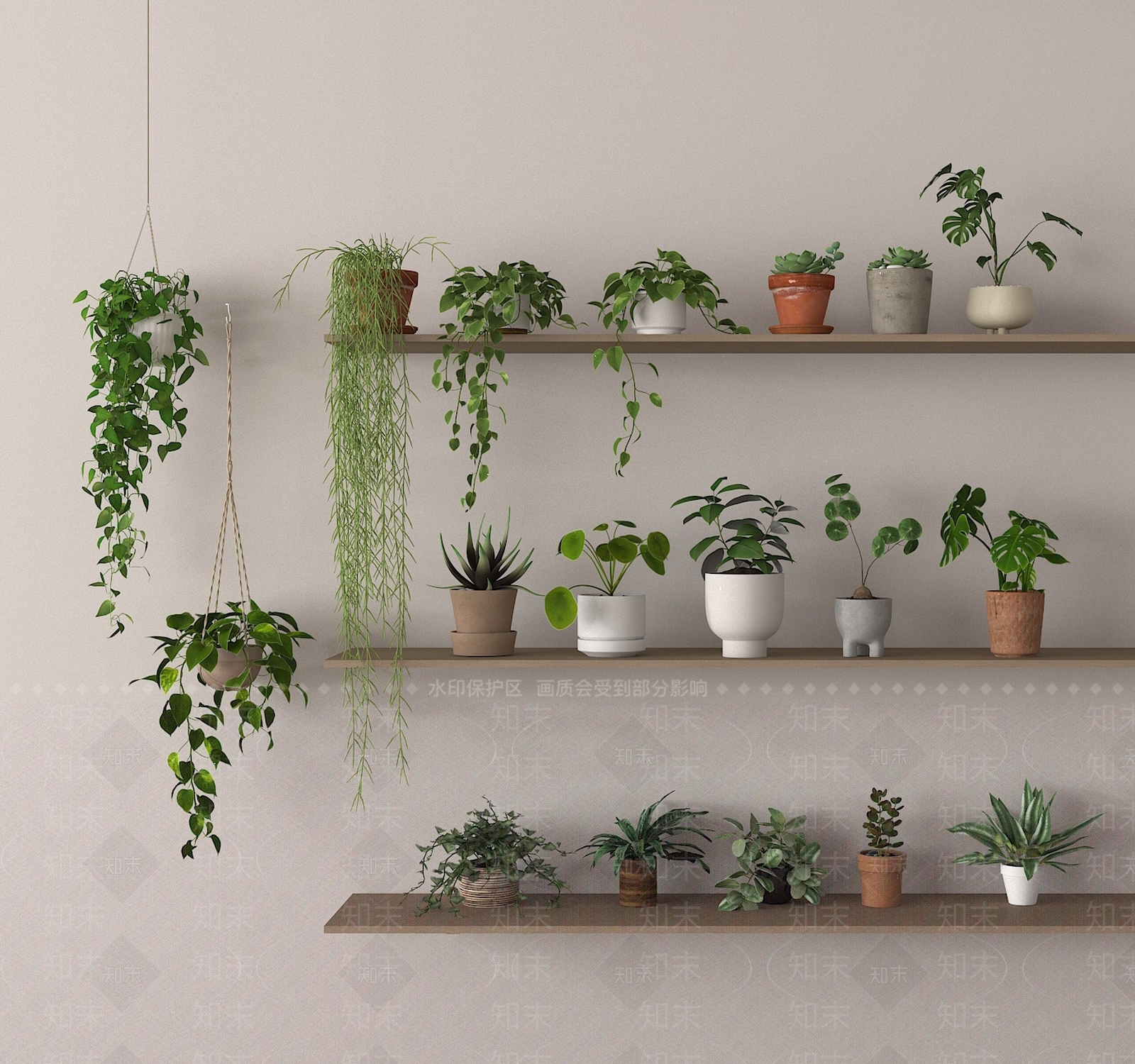 植物组合SU模型下载【ID:1186354585】