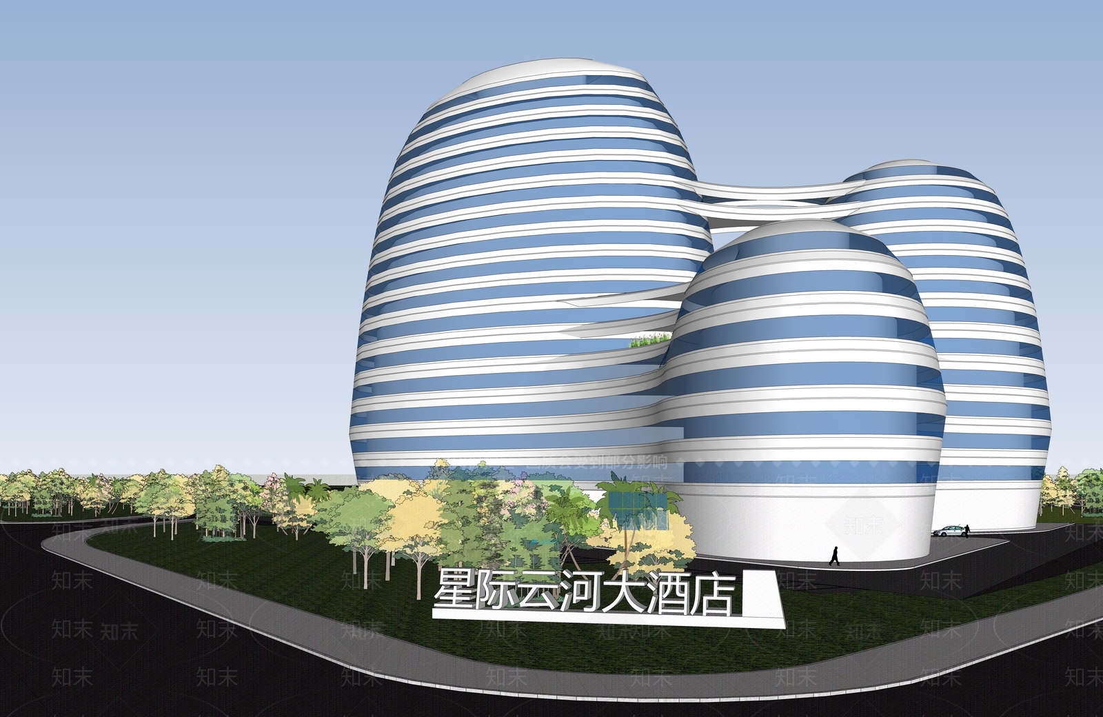 现代办公楼SU模型下载【ID:1186354962】