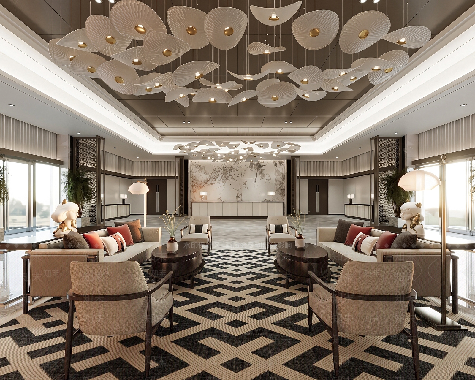 现代酒店3D模型下载【ID:1186355565】