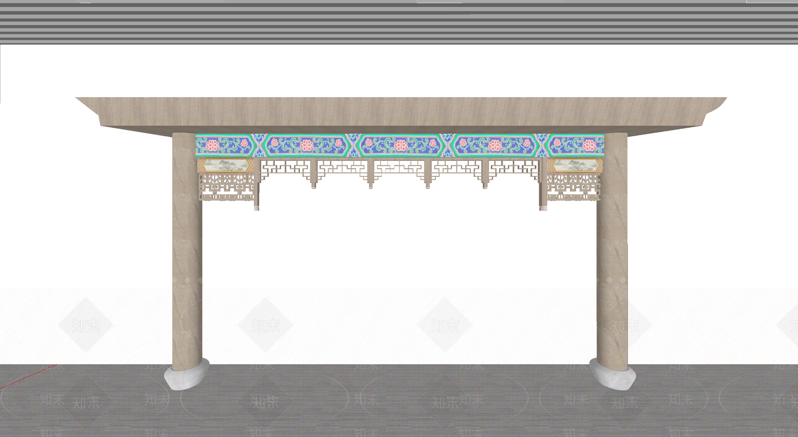 中式古建筑SU模型下载【ID:1186364904】