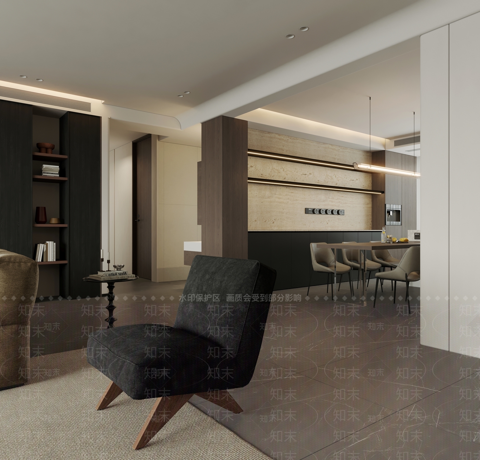 棕色餐边柜餐边柜3D模型下载【ID:1227362830】