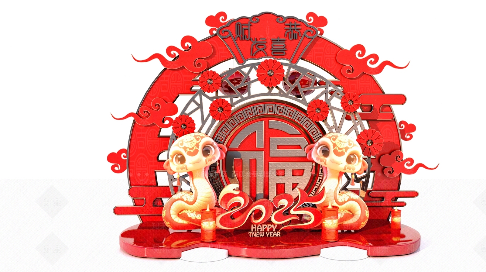 现代美陈3D模型下载【ID:1186378209】