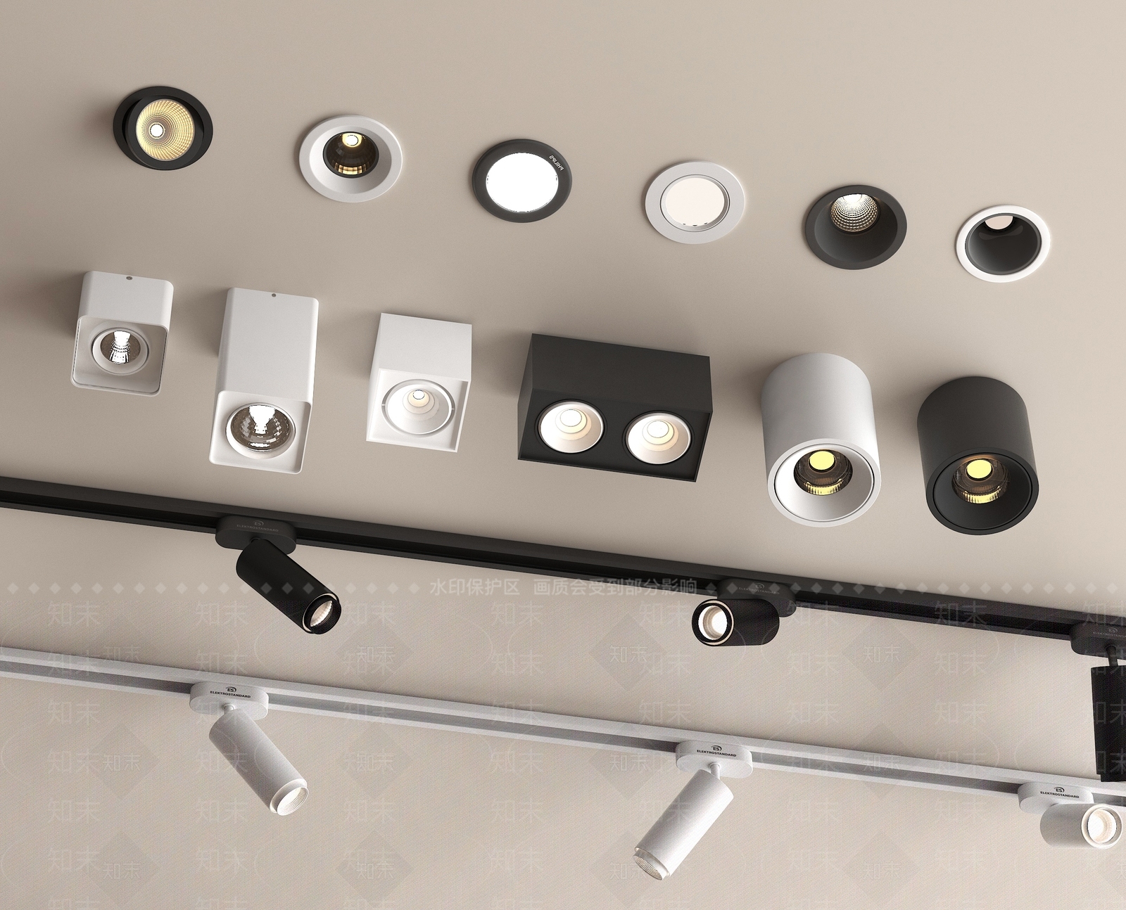 现代射灯3D模型下载【ID:1186379866】