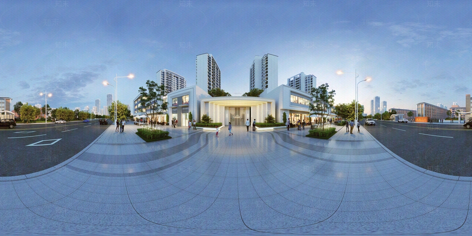 街道外景贴图下载【ID:1186381037】