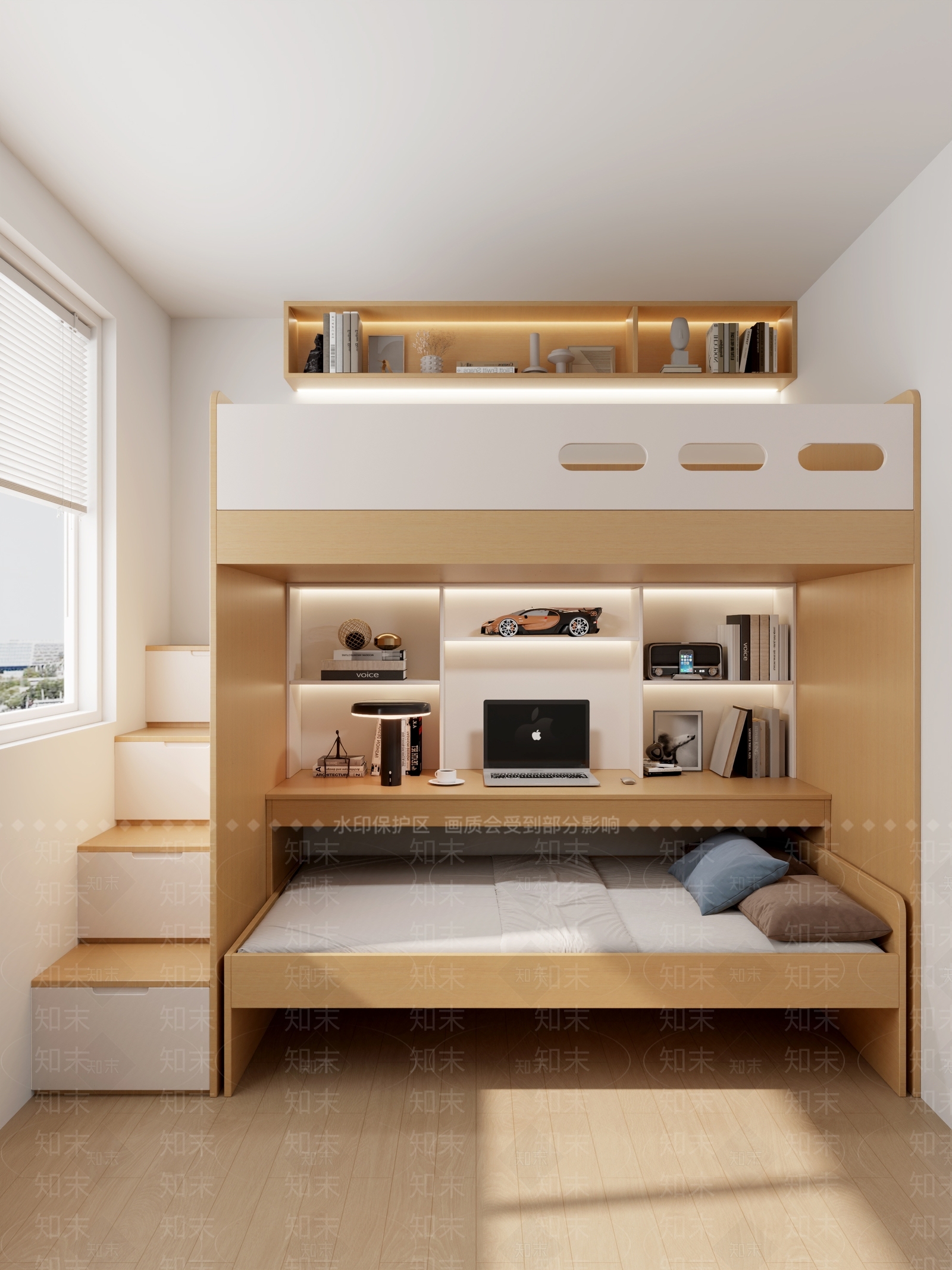 现代通用儿童房3D模型下载【ID:1186393017】