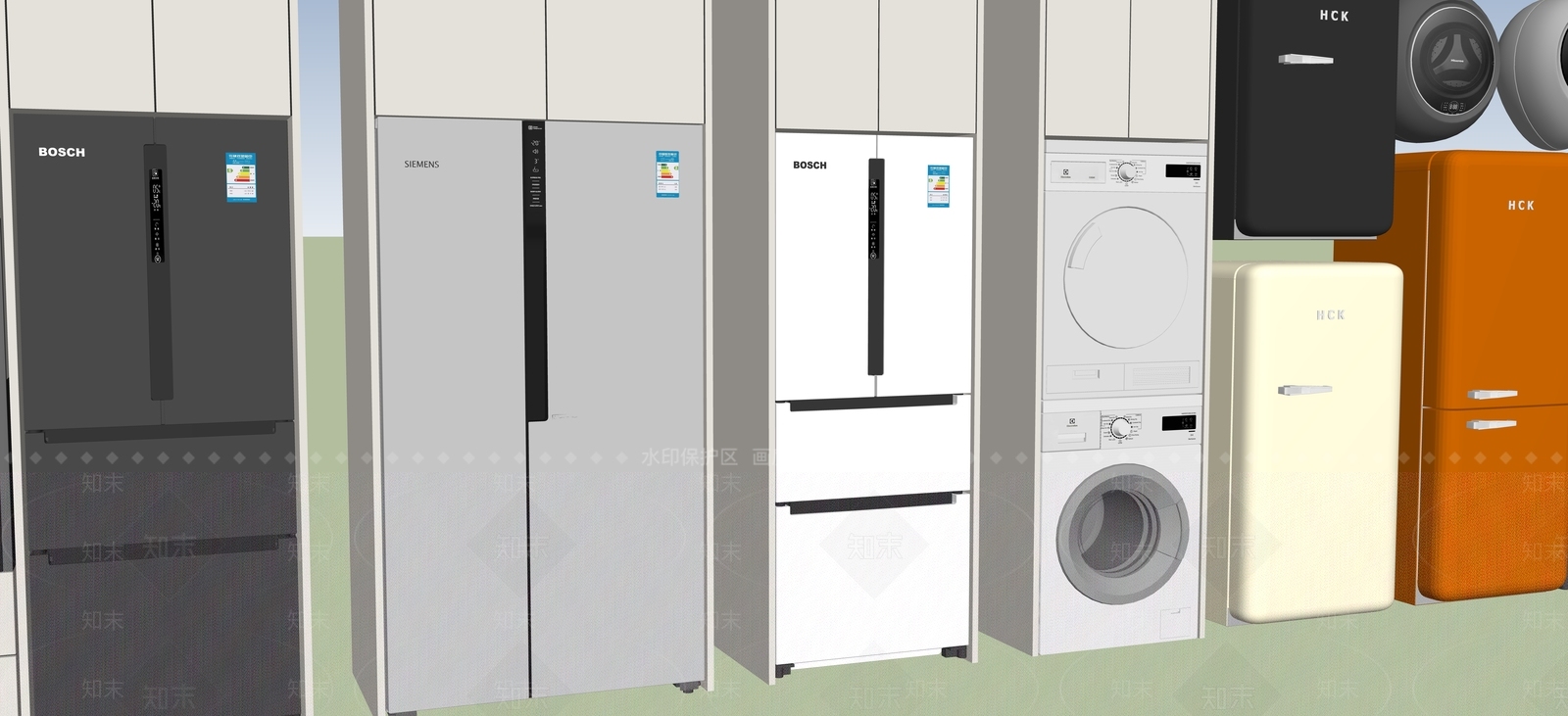 现代冰箱SU模型下载【ID:1186395310】