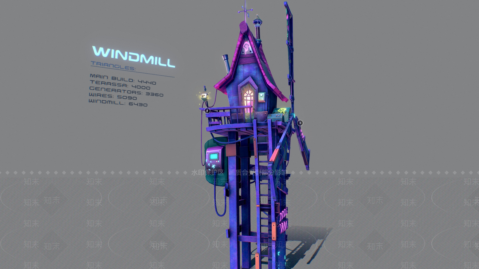 现代艺术风格建筑3D模型下载【ID:1186395639】