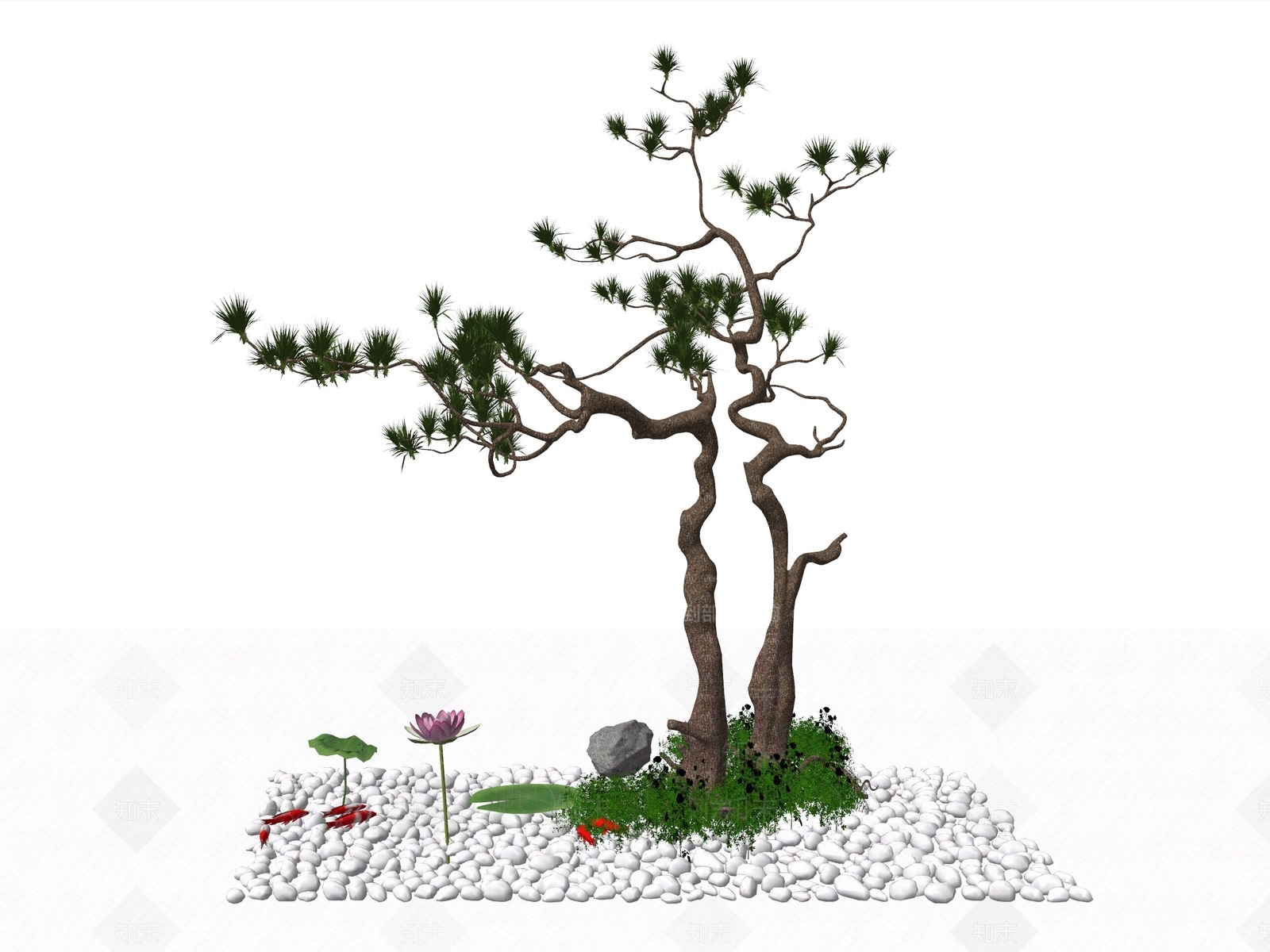 植物组合SU模型下载【ID:1186397033】
