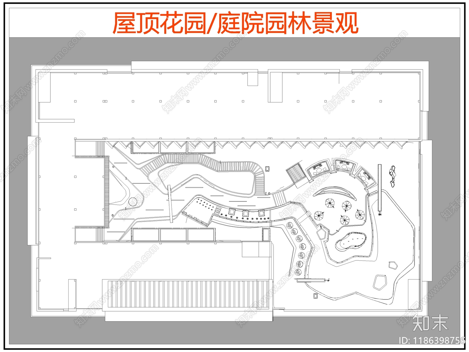 现代庭院施工图下载【ID:1186398756】