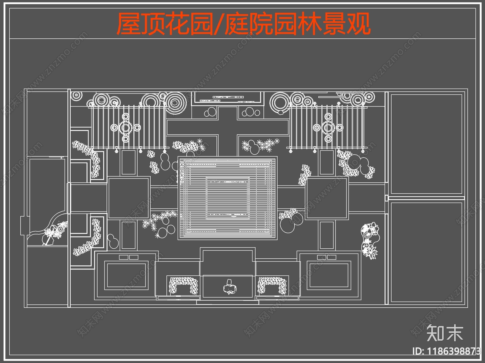 现代庭院施工图下载【ID:1186398873】