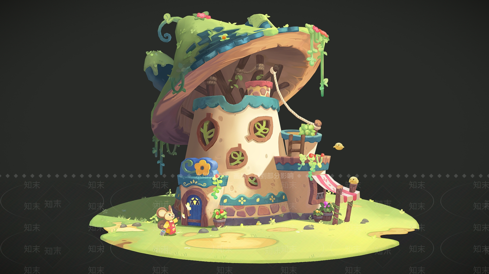 现代艺术风格建筑3D模型下载【ID:1186400188】