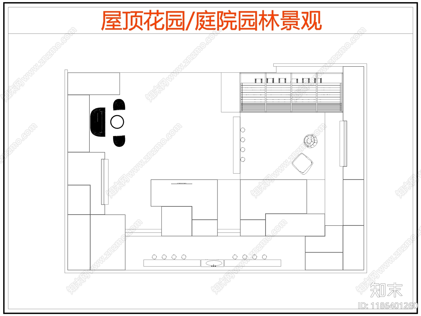 现代庭院施工图下载【ID:1186401260】