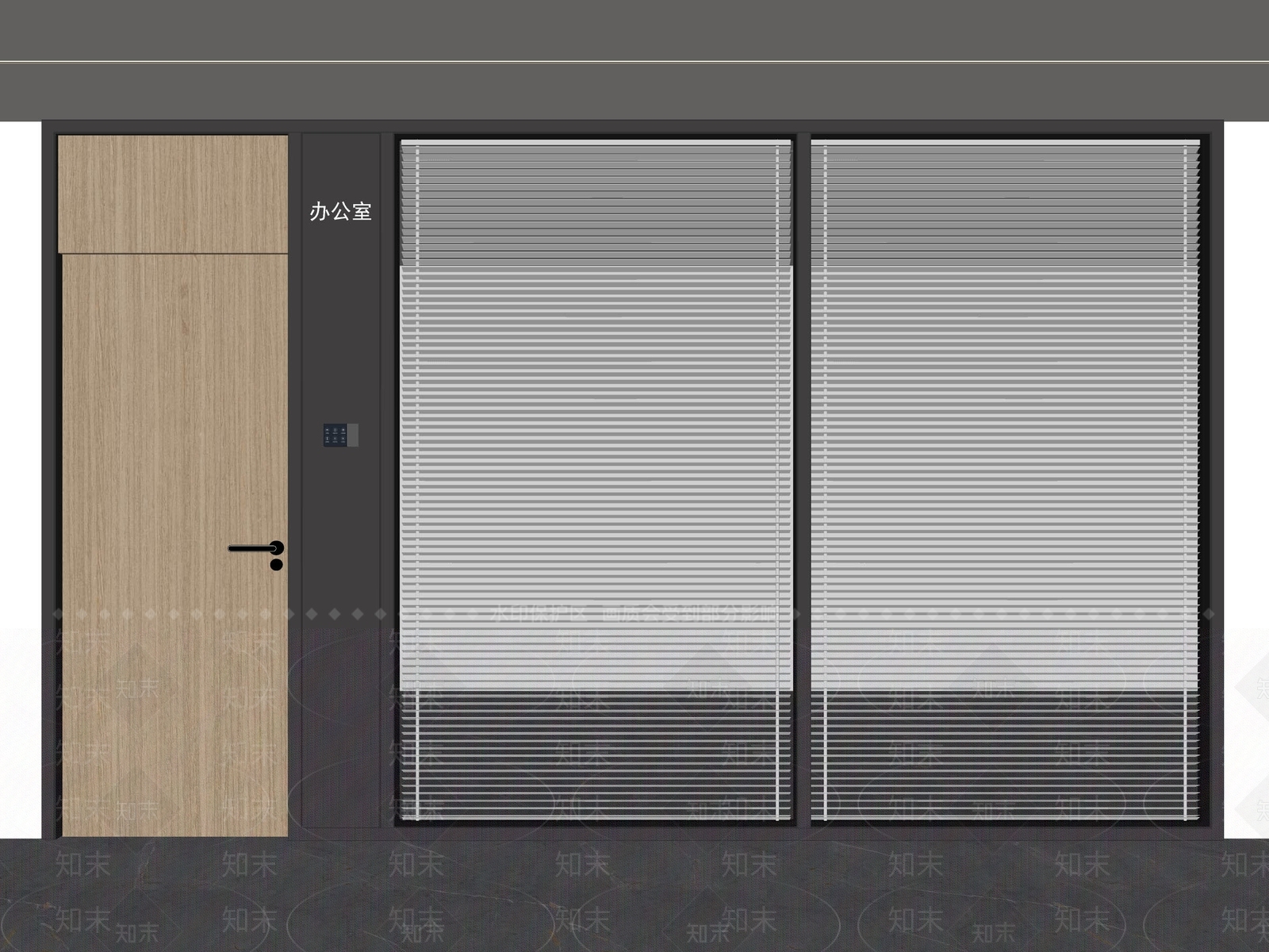 现代极简隔断SU模型下载【ID:1186410835】