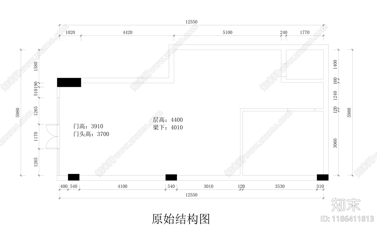 现代茶餐厅施工图下载【ID:1186411813】