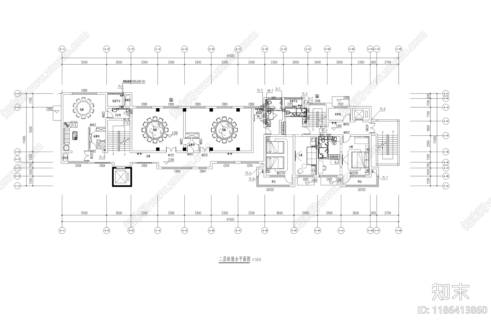 建筑给排水施工图下载【ID:1186413860】