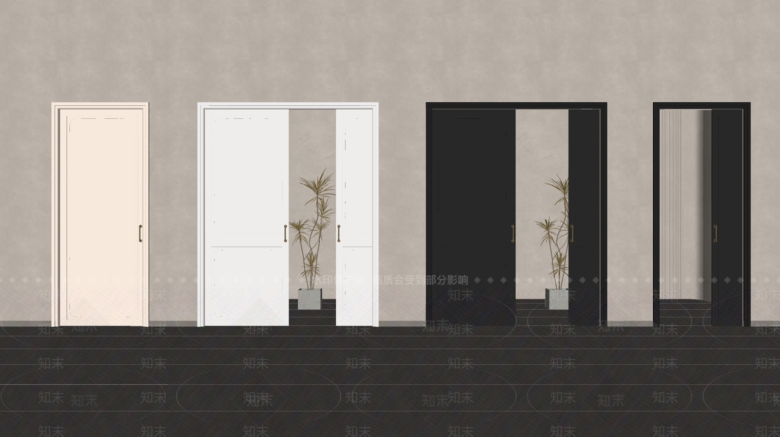 法式推拉门SU模型下载【ID:1186415014】