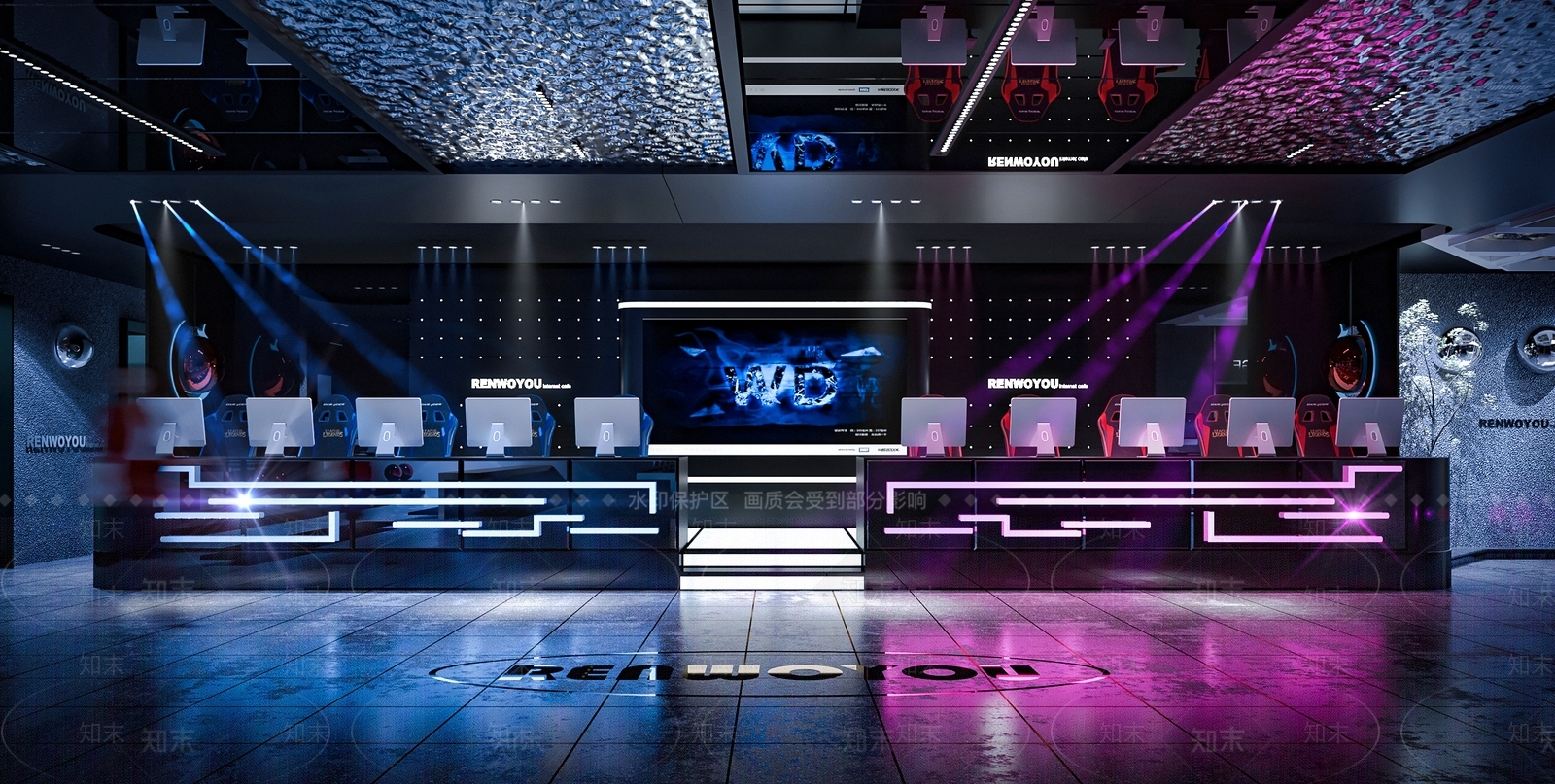 现代网吧网咖3D模型下载【ID:1186414987】