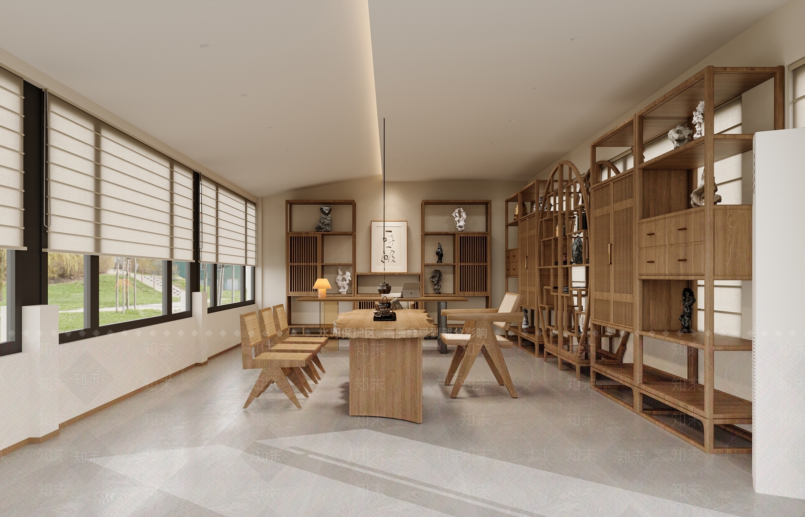 新中式中式茶室3D模型下载【ID:1186417044】