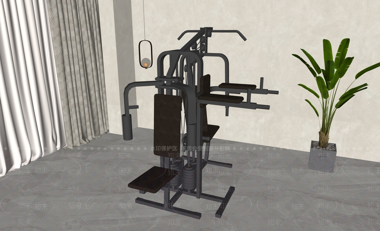 健身器材SU模型下载【ID:1186422096】
