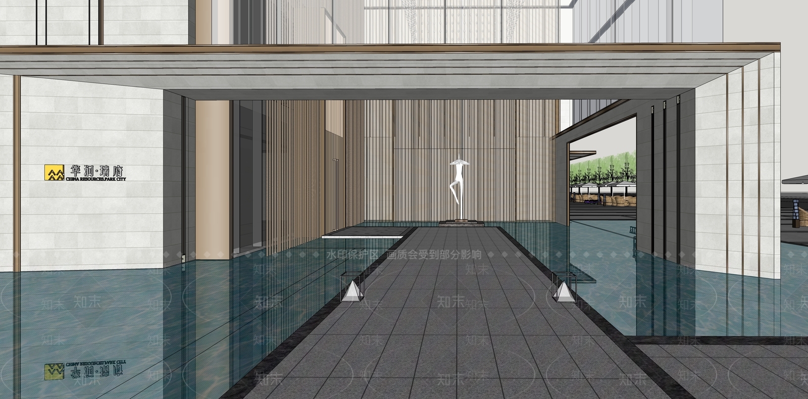 现代轻奢小区建筑SU模型下载【ID:1186422619】
