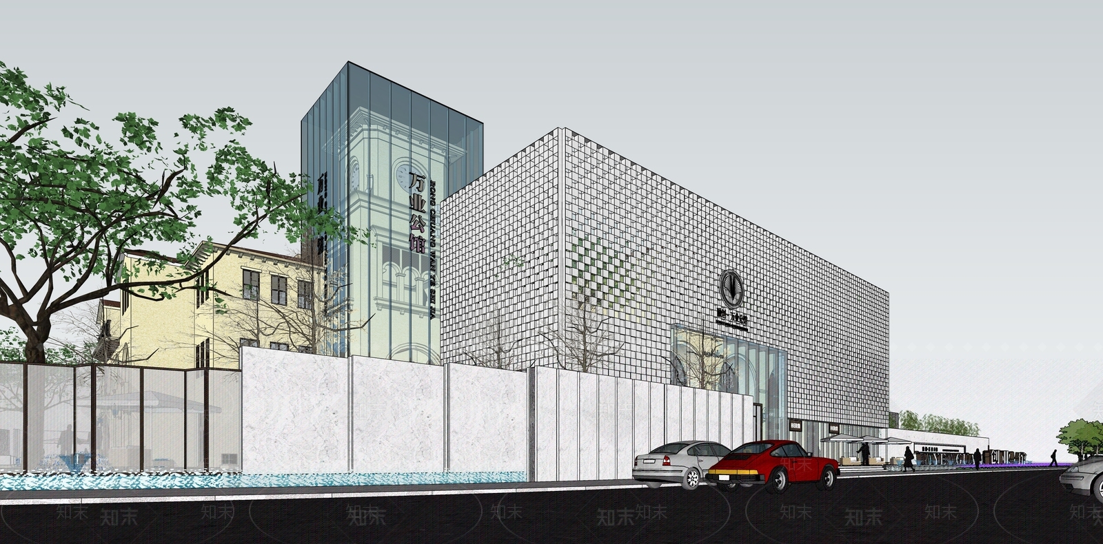 意式现代小区建筑SU模型下载【ID:1186424156】